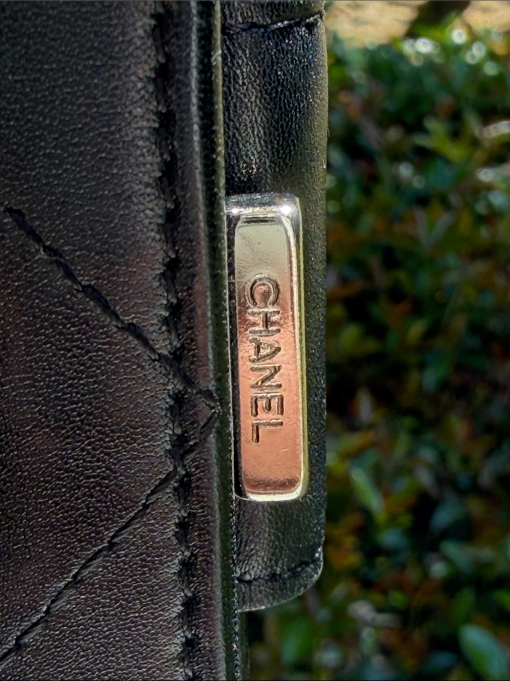 CHANEL Cambon Authentic Black and White Leather Wallet with Pink interior GUC - Picture 5 of 17